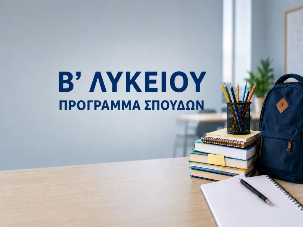 B’ Λυκείου Πρόγραμμα Σπουδών