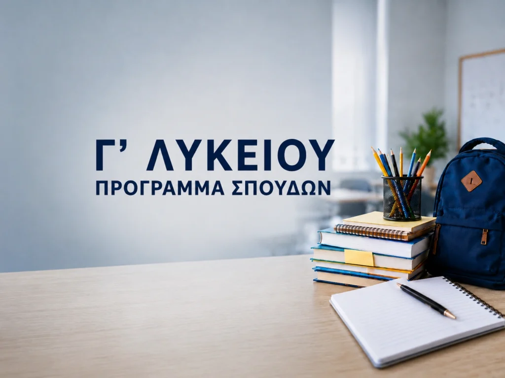 Γ’ Λυκείου Πρόγραμμα Σπουδών